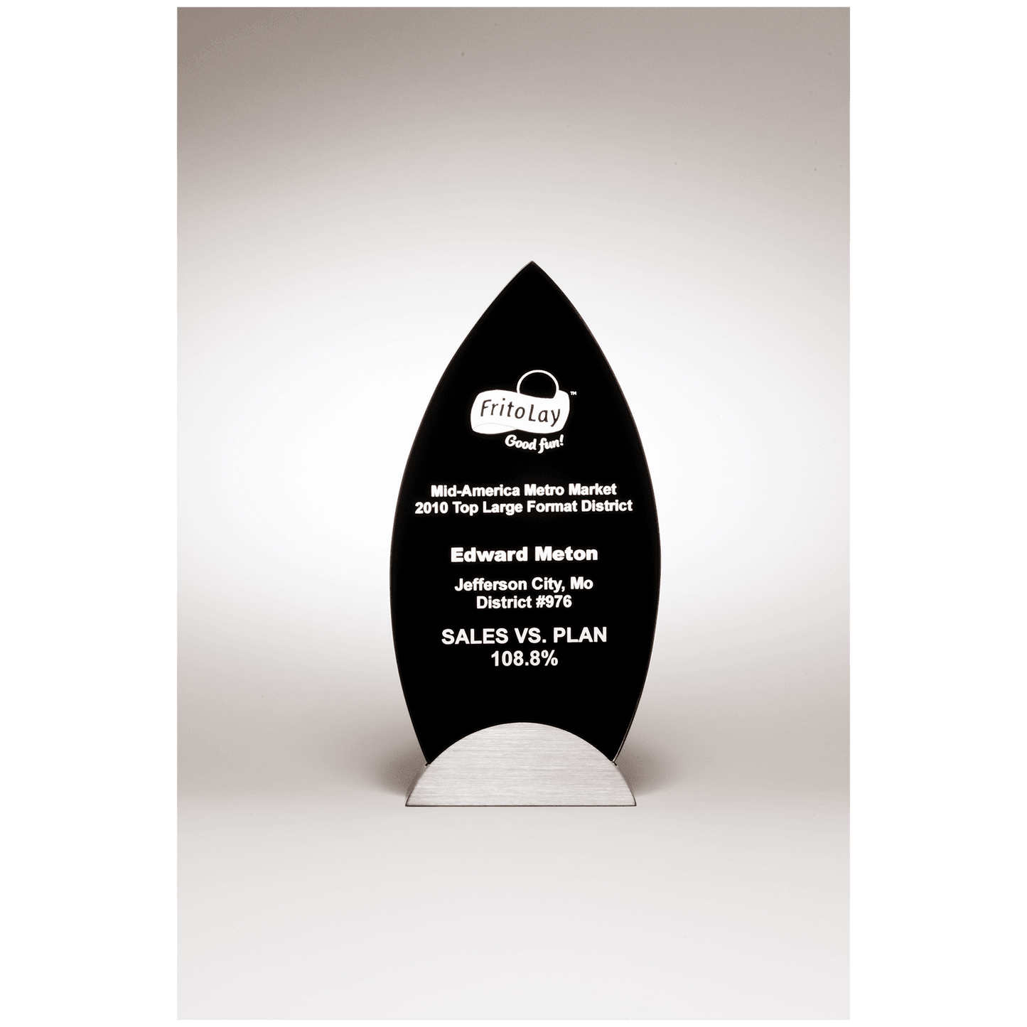 black back glass on gunmetal finished base. Available in three sizes