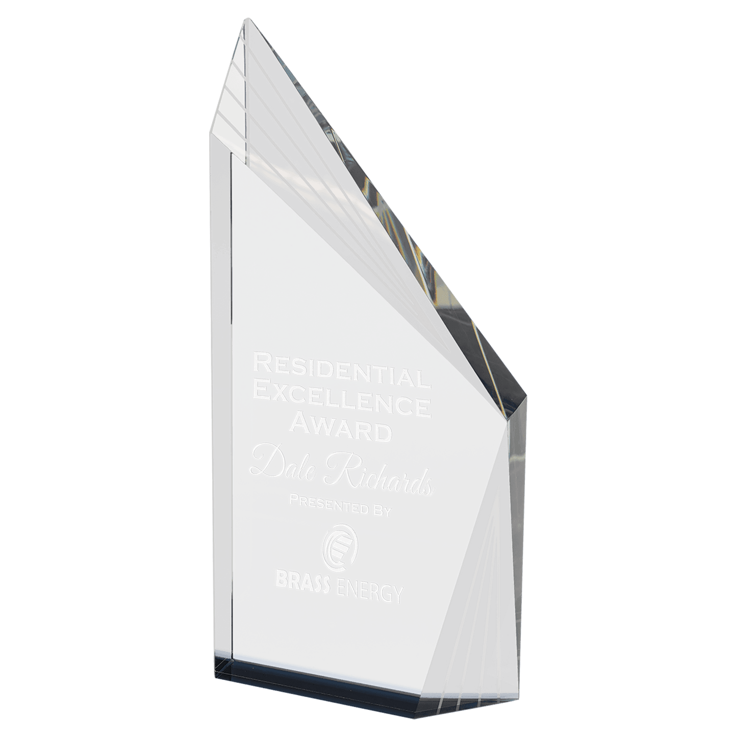 Crystal Beveled Peak with Black Bottom - available in 2 sizes (Copy)