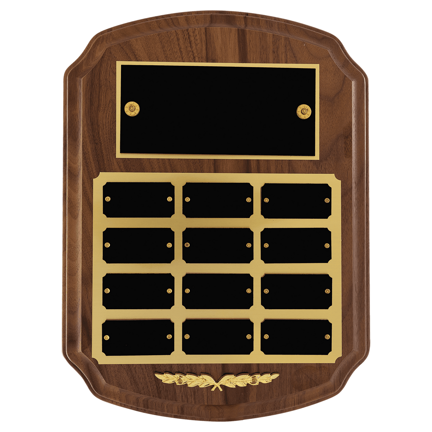 Walnut Perpetual plaque with 2 plate combinations