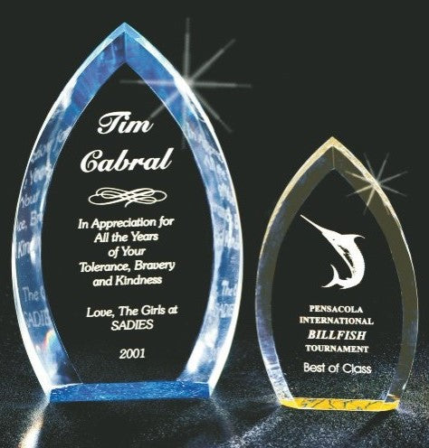 Pointed Top Oval Acrylic