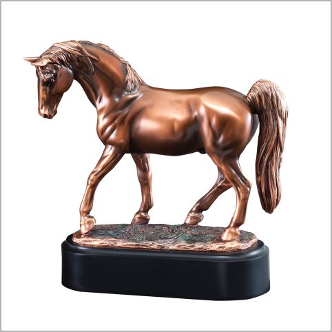 Equestrian - Horse Bronze Eletroplated Scuplture avialable in 2 sizes
