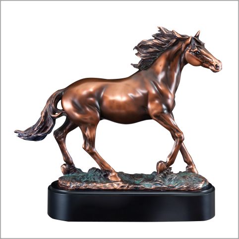 Equestrian - Horse Bronze Eletroplated Scuplture