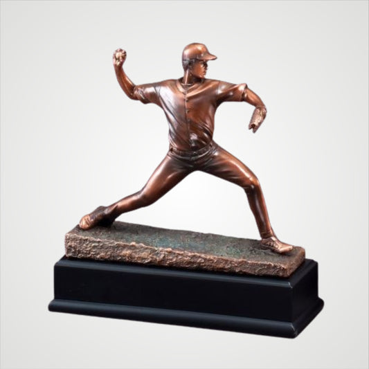 Baseball Pitcher Gallery Series Bronze Eletroplated Scuplture