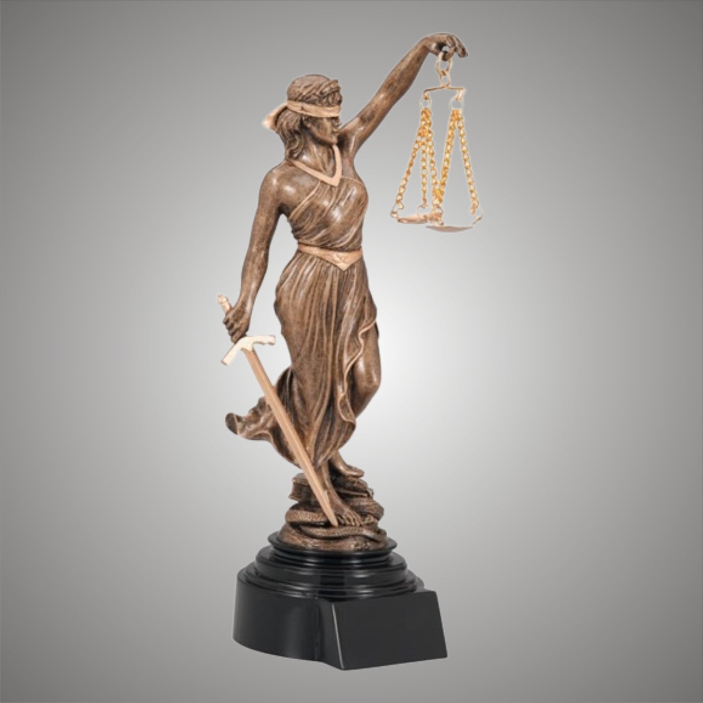 Lady Justice American Hero Bronze Eletroplated Scuplture