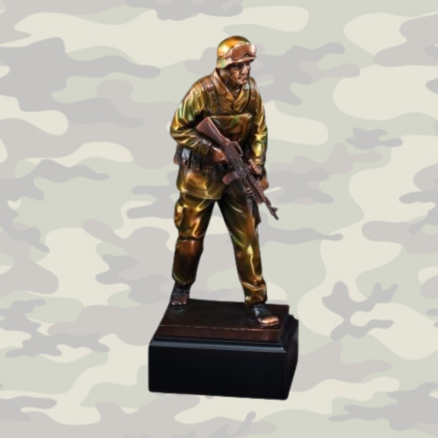 Military American Hero Bronze Eletroplated Scuplture