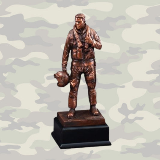 Air Force American Hero Bronze Eletroplated Scuplture