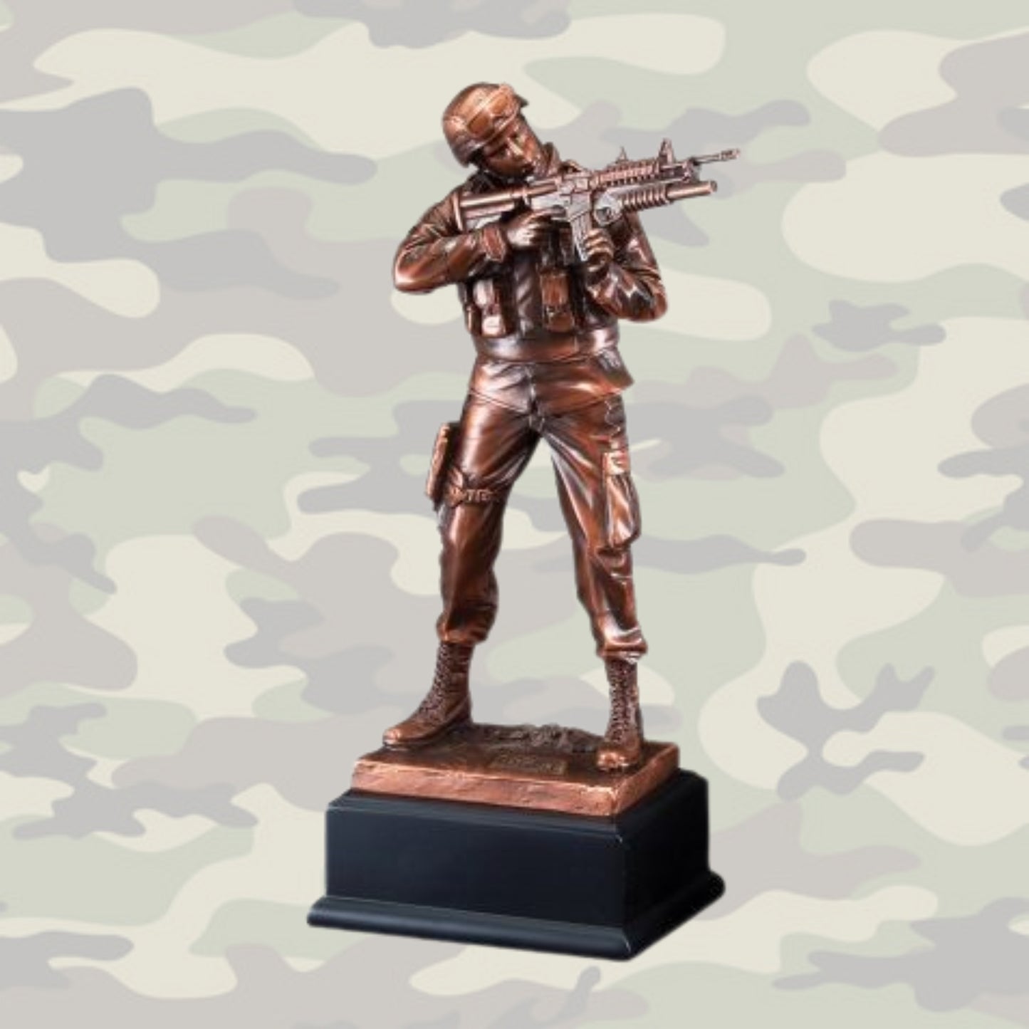 Army American Hero Bronze Eletroplated Scuplture