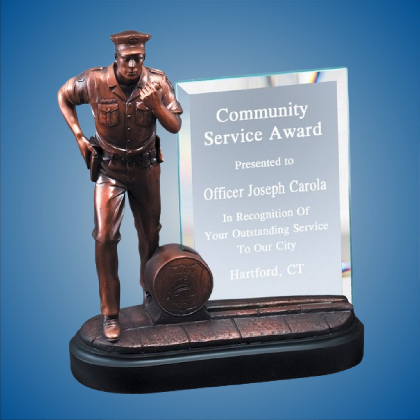 American Hero Bronze Eletroplated Scuplture