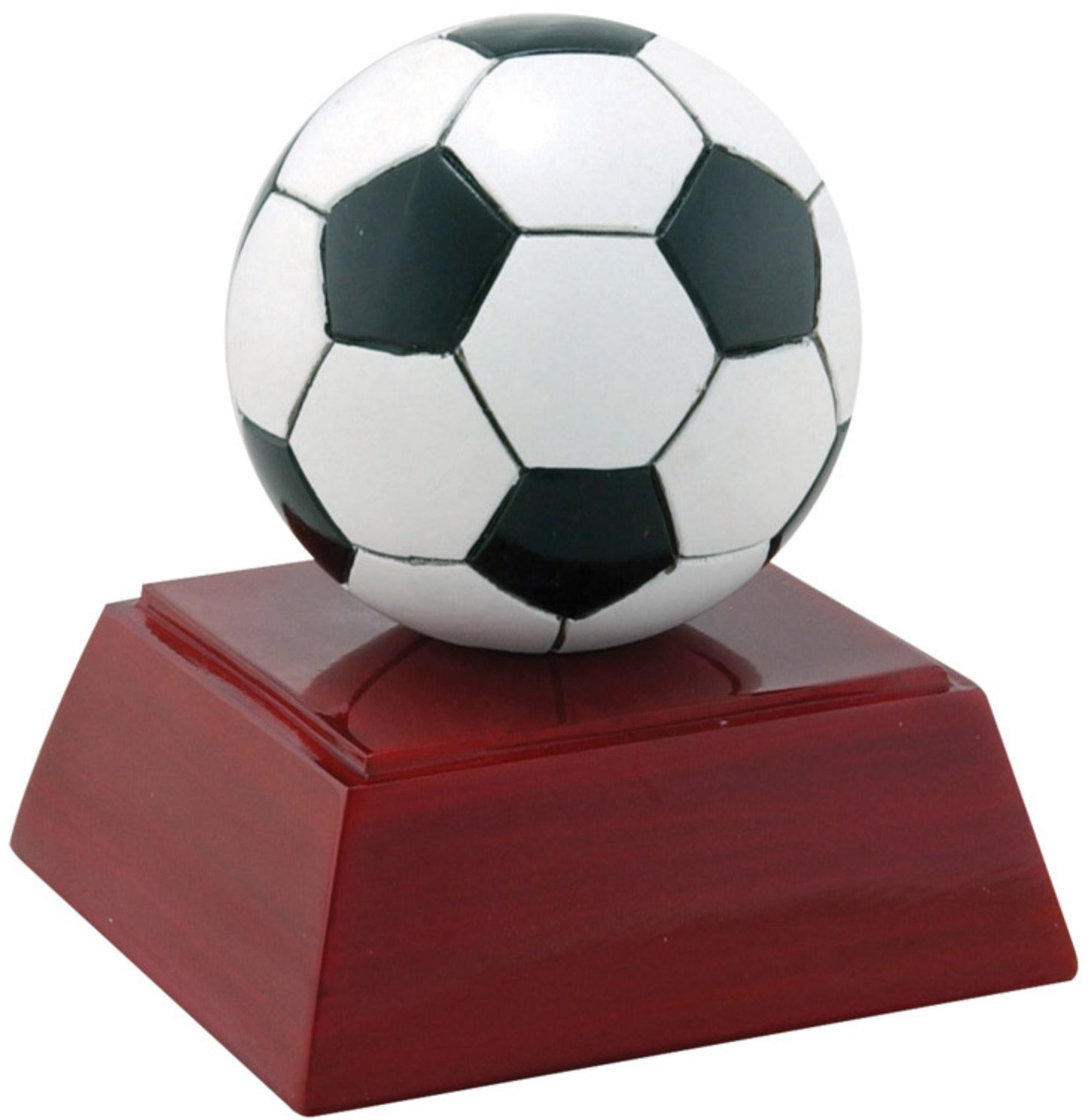 Soccer ball on Rosewood Base