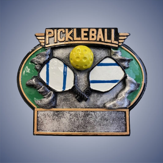 Pickleball Burst Thru  Ovals Resin