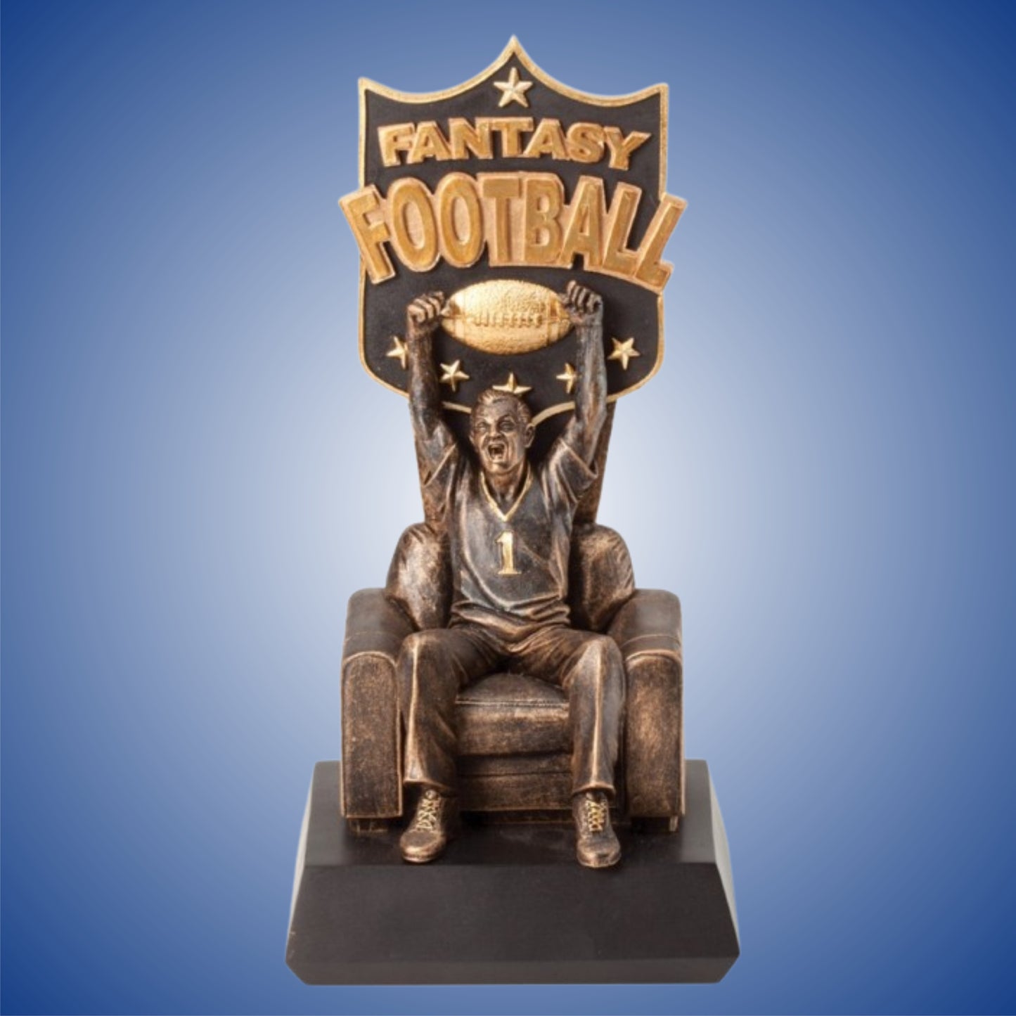 Fantasy Football Resin Chair and Shield