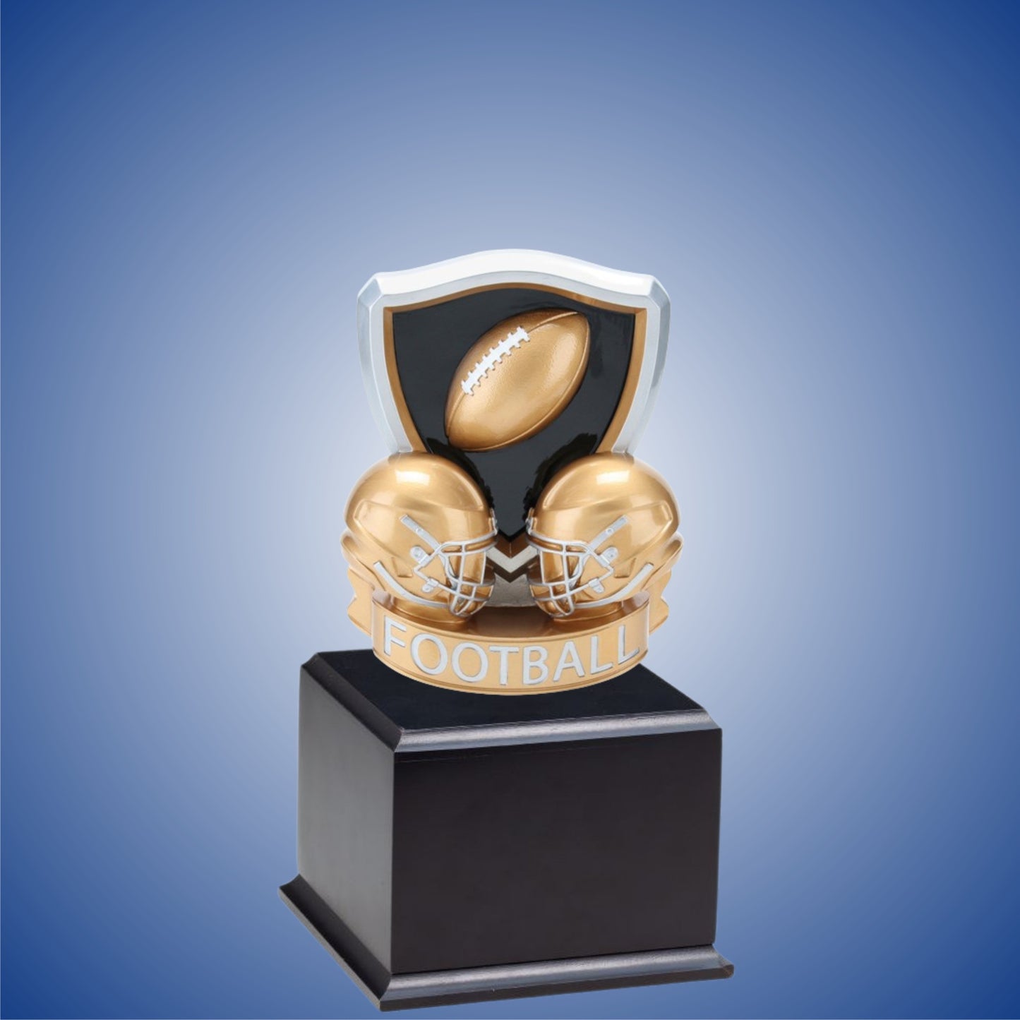 Dual Football Helmet Resin on base