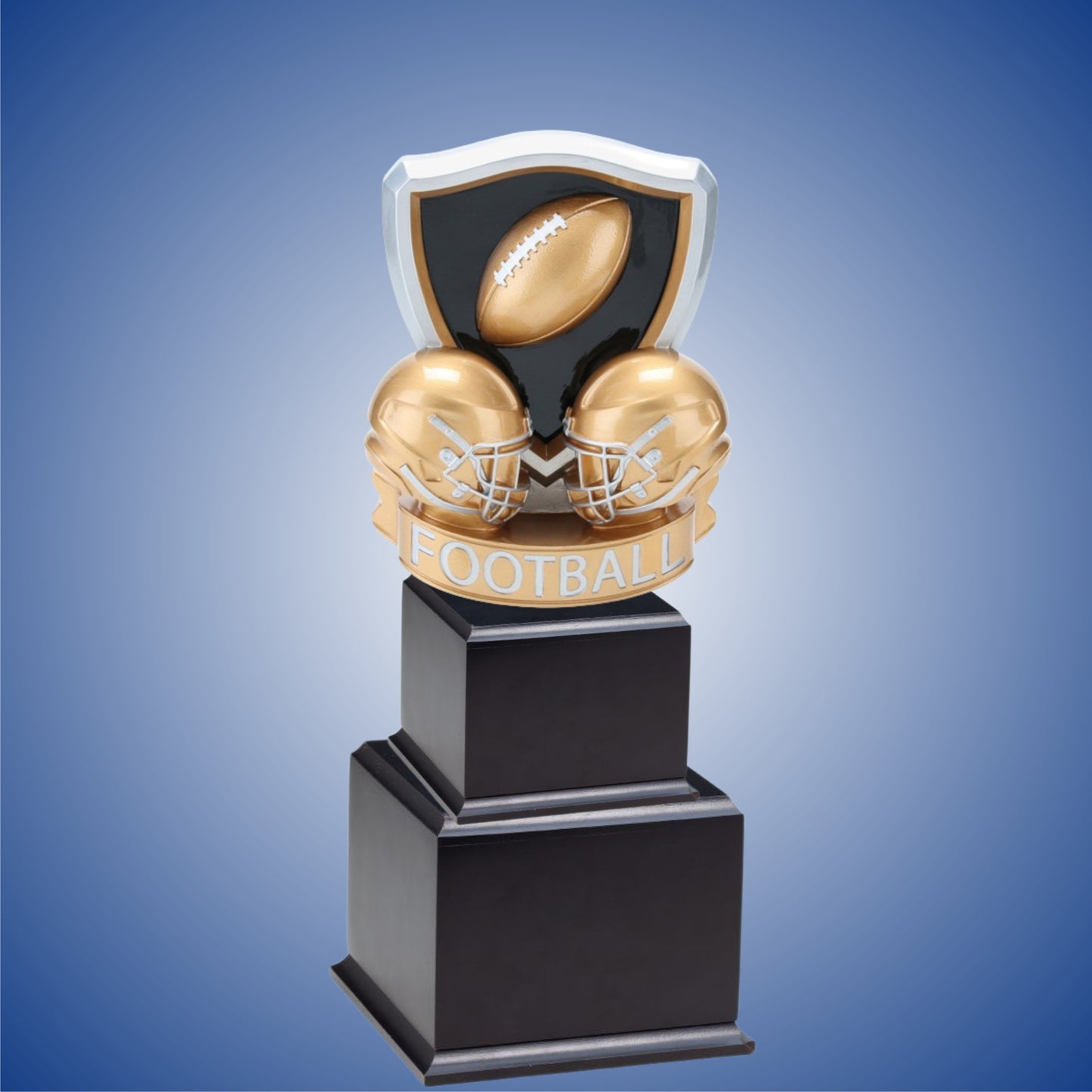 Dual Football Helmet Resin on base