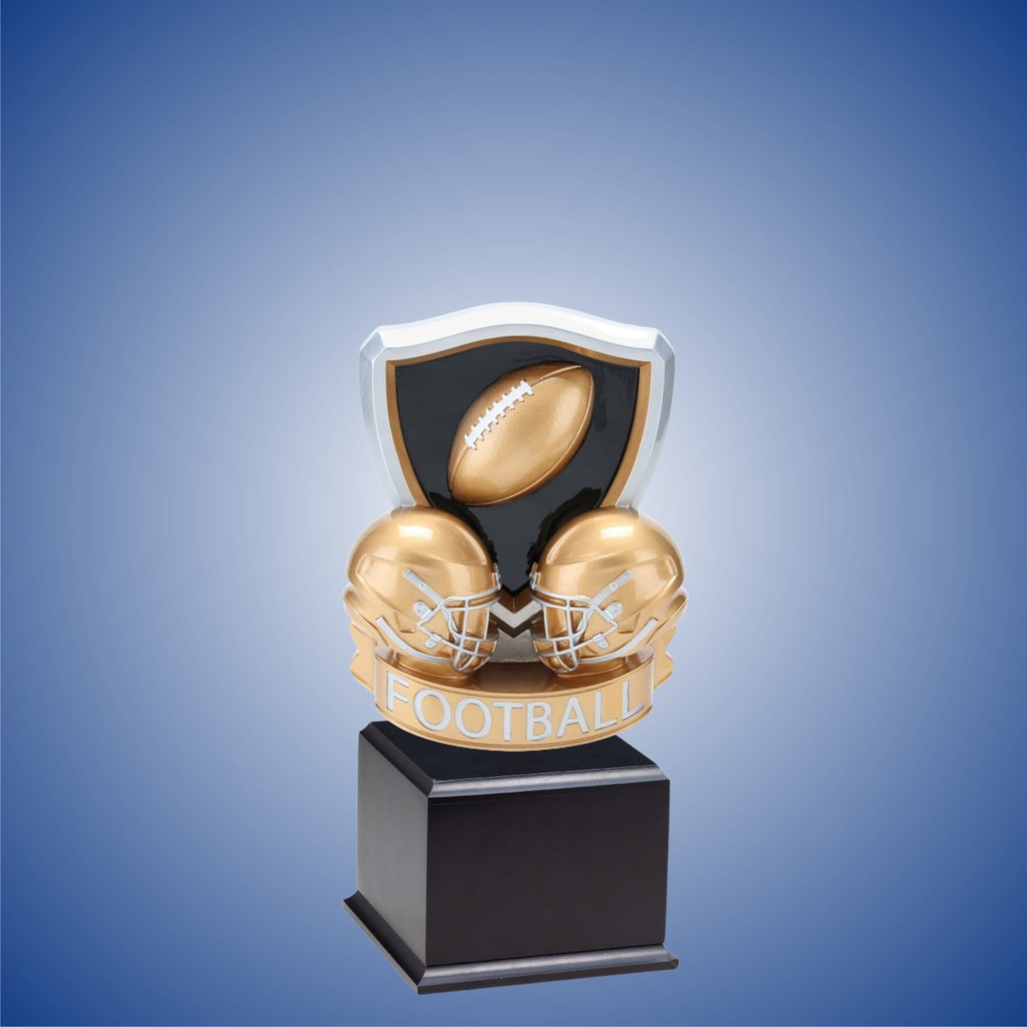 Dual Football Helmet Resin on base