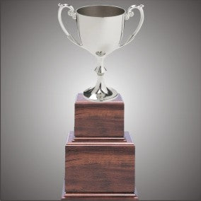 Bellissimo Large Silver Italian Cup on black or cherry base. Available in 3 sizes. (Copy)