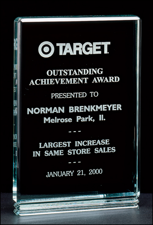 Rectangle Jade 1" thick  Acrylic. Available in 2 sizes.