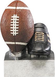 4" Colored football resin with black cleat
