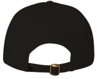 Black back of the buckle strap hat with adjustable back