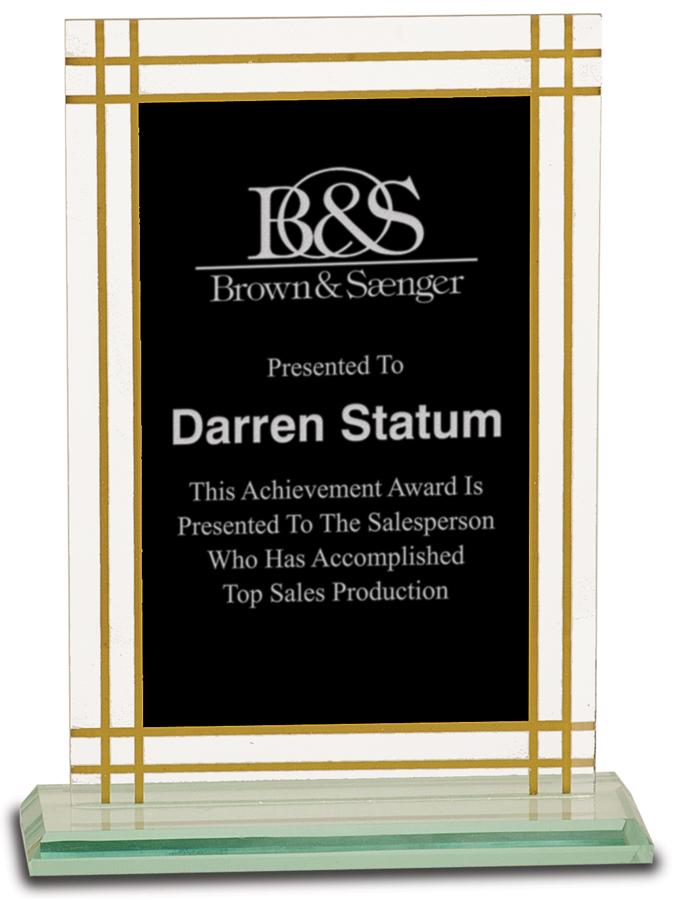 Contemporary Glass Full Border Award. Available in 2 Sizes