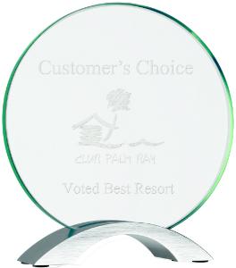 Round Cosmic Glass with Silver Base. Available in 2 Sizes