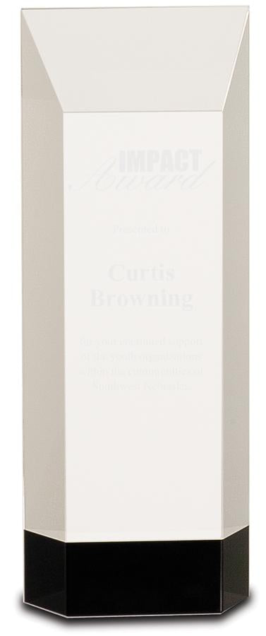 Self-Standing Rectangle on Black Base. Available in 2 Sizes