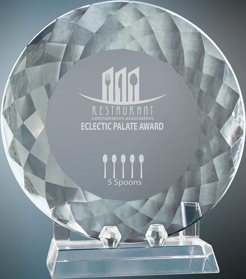 Crystal Plate with Base. Available in 2 Sizes