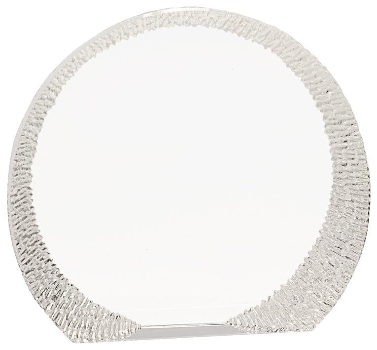 Rounded Crystal with Decorative Edge