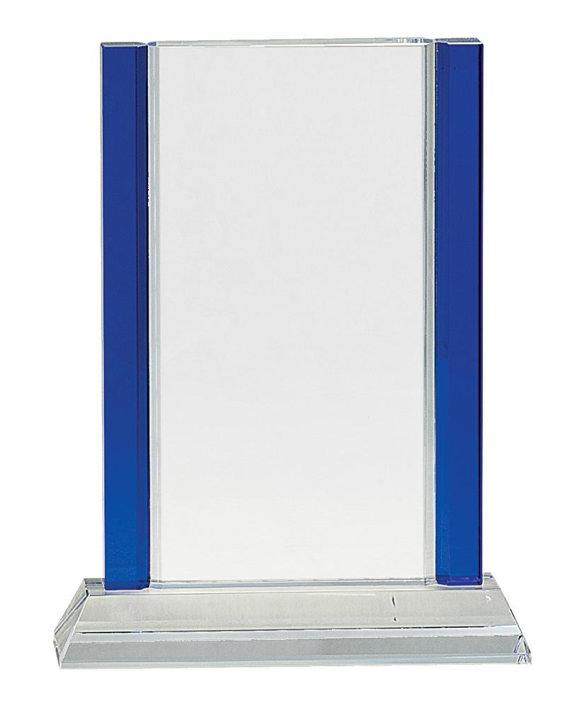 Blue 2-Edge Crystal on Clear Base
