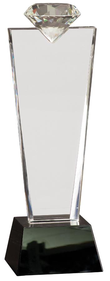 Diamond Top Award on Black Pedestal Base