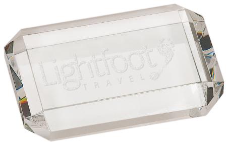 Rectangle Paperweight with Clipped Corners