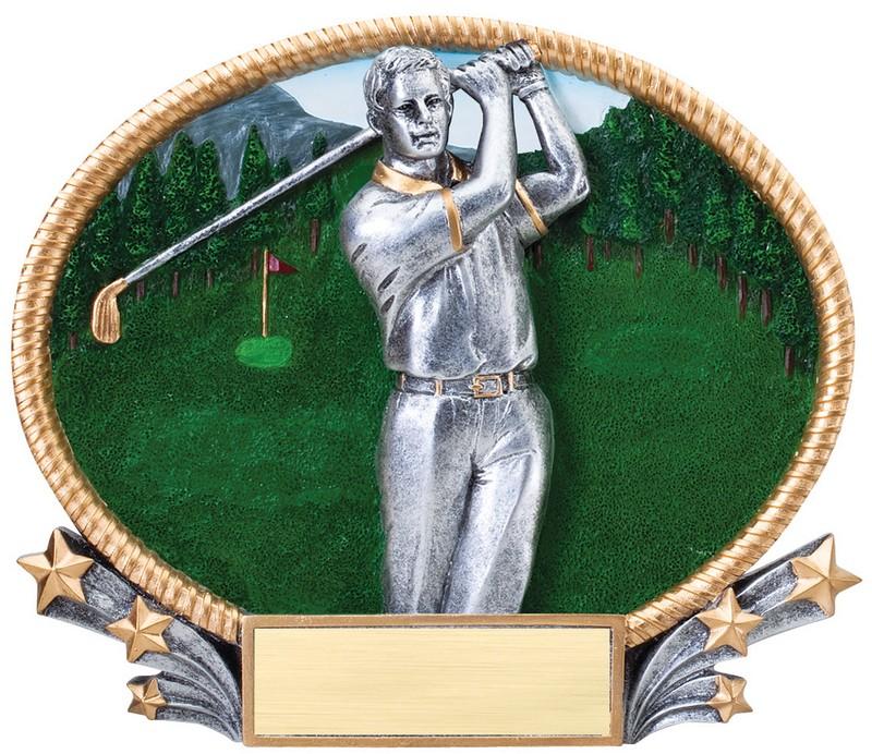 3D Golf Resin Ovals