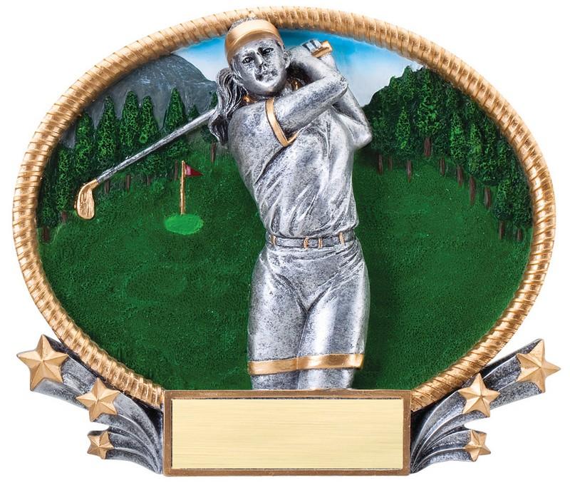 3D Golf Resin Ovals