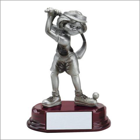 Comic Golfer resin on red base