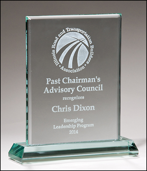 Jade rectangle glass. Available in three sizes