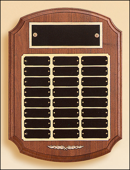 Walnut Perpetual plaque with 2 plate combinations