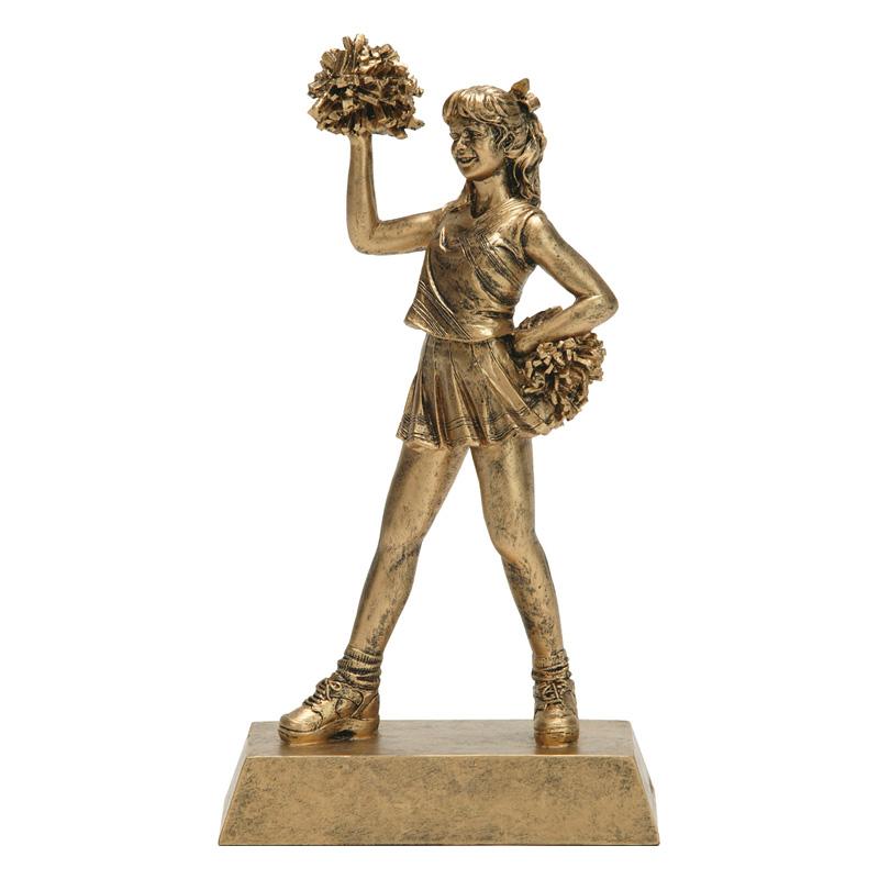 Gold Cheerleader Resin. Available in 2 sizes.