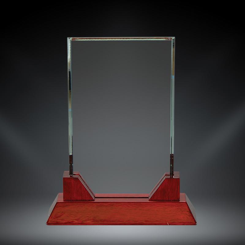 Heathrow Glass on Rosewood base. Available in 3 Sizes