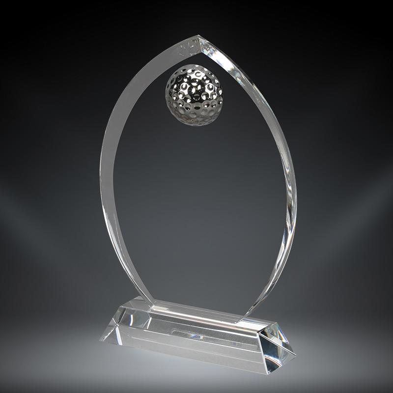 Crystal Oval Golf Award. Available in 2 Sizes