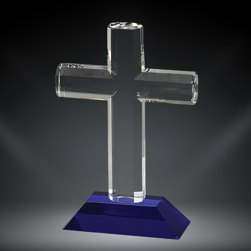 Crystal Cross Available with black or blue base.
