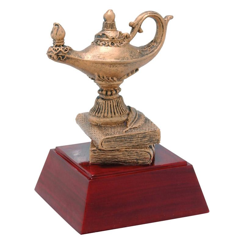 Lamp of Knowledge Gold Resin