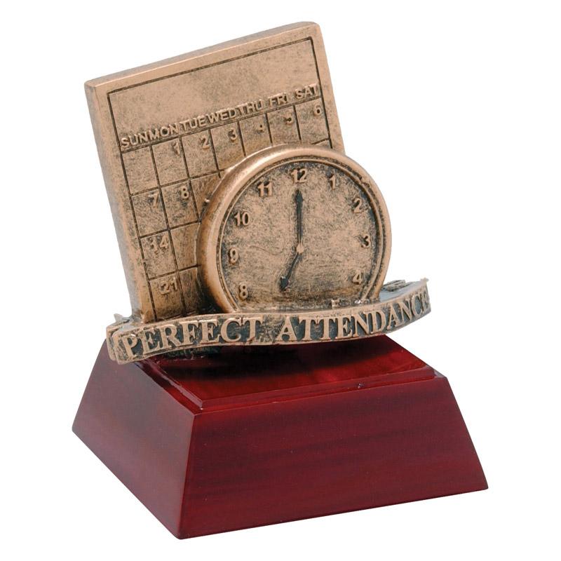 Perfect Attendance Resin on Rosewood Base