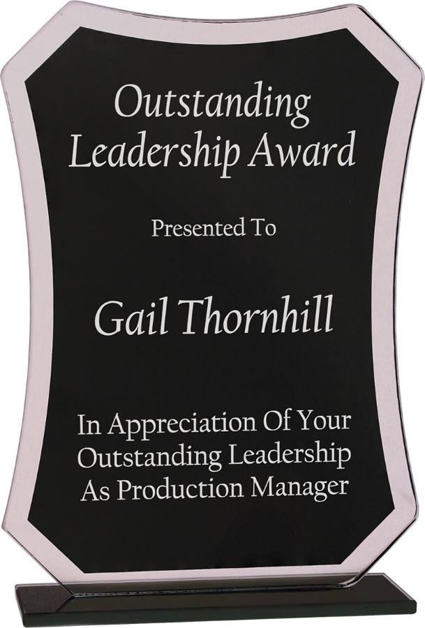 Black Rectangle Reflection Glass Award. Available in 2 sizes