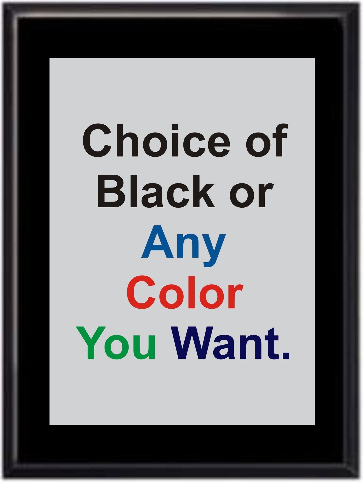 Stock plaques, comes in 2 plaque color options and 9 front plate options to choose from.