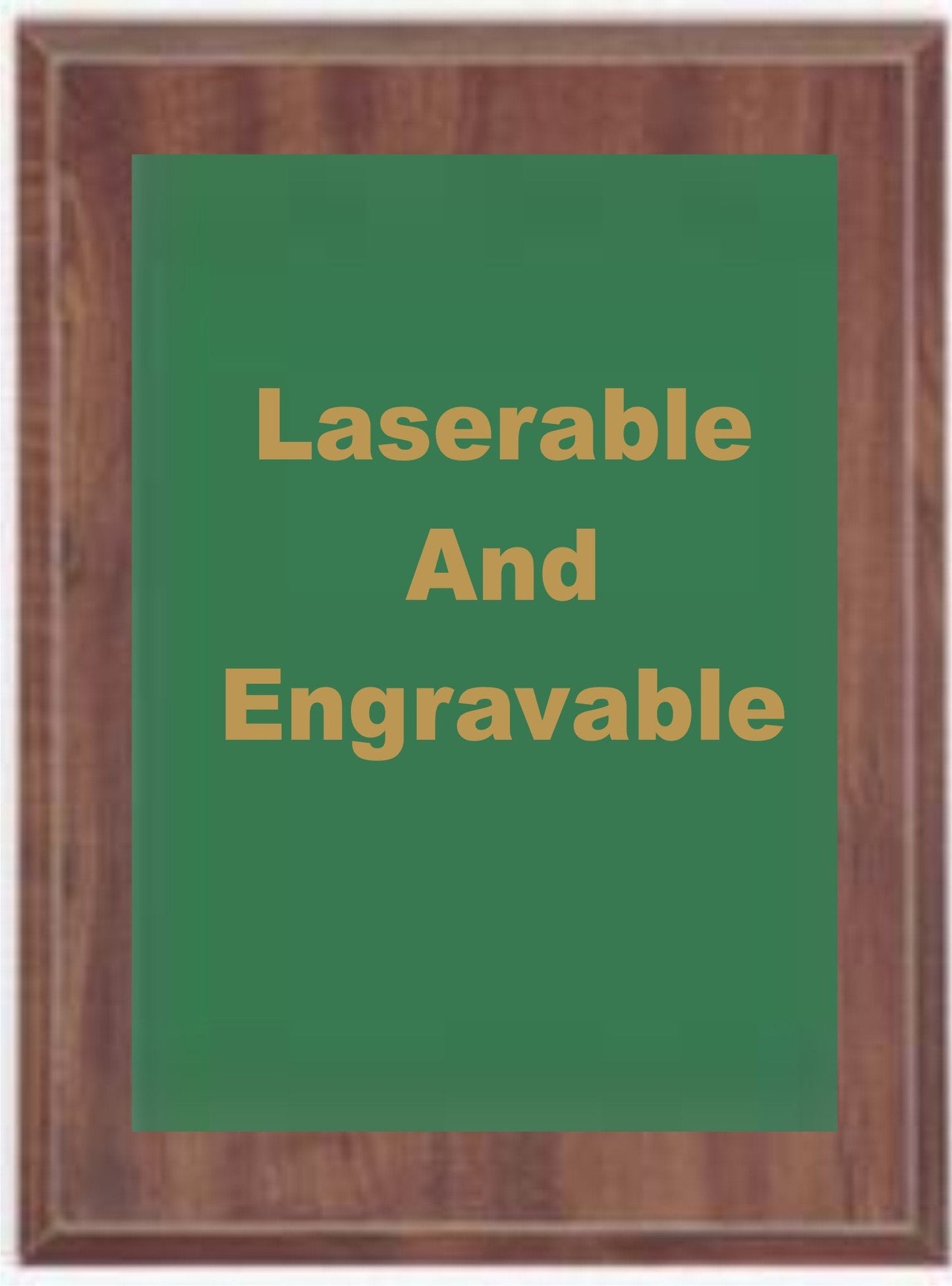 Stock plaques, comes in 2 plaque color options and 9 front plate options to choose from.
