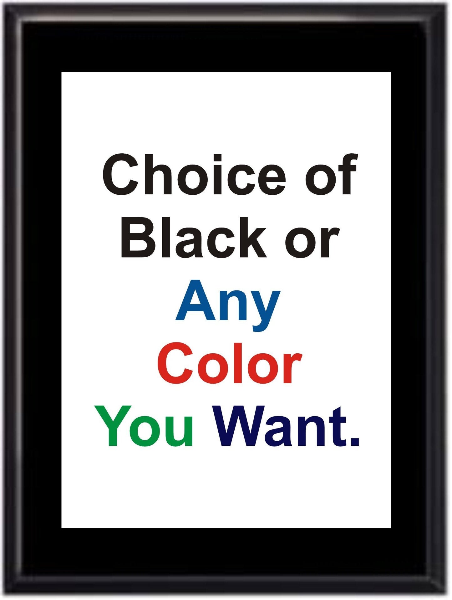 Stock plaques, comes in 2 plaque color options and 9 front plate options to choose from.