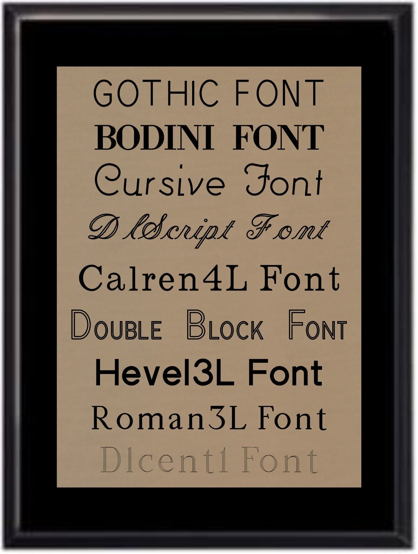 Stock plaques, comes in 2 plaque color options and 9 front plate options to choose from.
