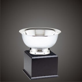Silver Revere Bowls on Wood Bases