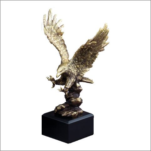 Gallery Resin Gold Eagle on black base avialable in 2 sizes