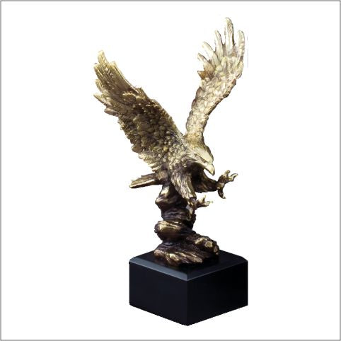 Gallery Resin Gold Eagle on black base avialable in 2 sizes