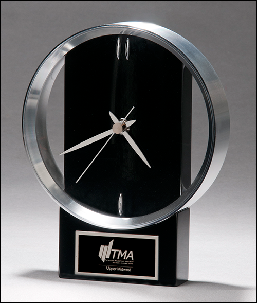 Modern Silver and Black clock